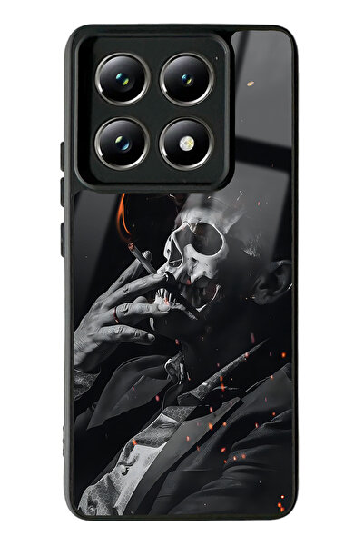 Spoyi Xiaomi Mi 14 T Pro Smoke Skull Tasarımlı Glossy Telefon Kılıfı