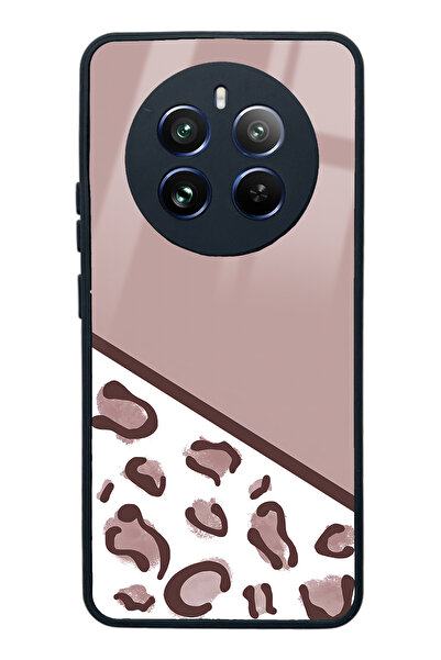 Spoyi Oppo Realme 12 Pro Coffee Leopard Design Glossy Phone Case