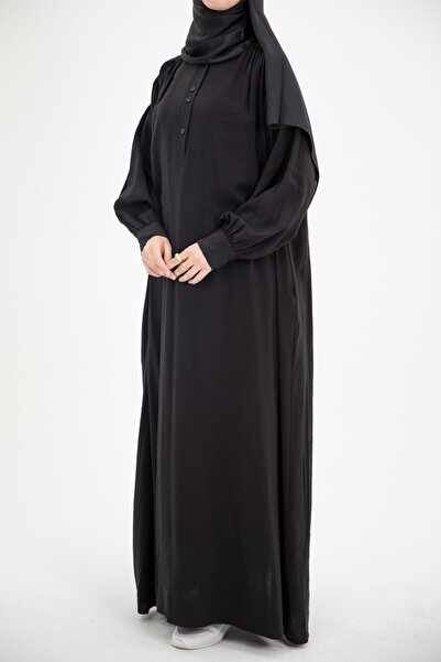 Nissra Φόρεμα Ankanoor Modal Cupra με λεπτομέρεια με κουμπιά Anka253002