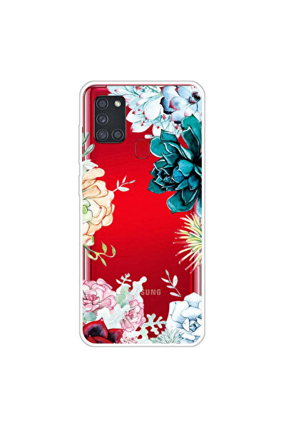 REDz Accessories Carcasă compatibilă cu Samsung A21s model Flower Garden, sil...