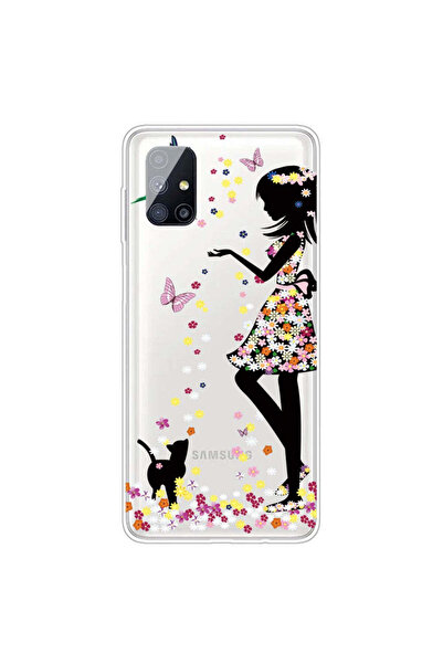 REDz Accessories Carcasă compatibilă cu Samsung M51 model Flower Dress, silic...