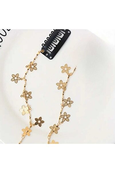 Bacoss Bohem Çiçek Tasarım Saç Örgü Zinciri Çıtçıt Tokalı Hair Charm (bc-1177 )
