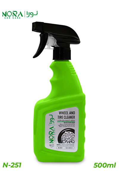 Nora منظف العجلات والإطارات، 500 مل - رغوة فعالة لتنظيف فعال للإطارات والعجلا...