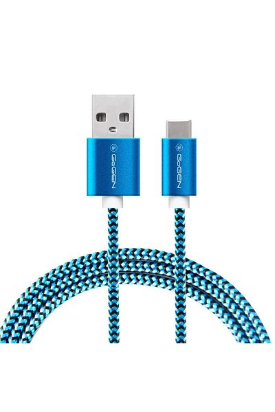 Gogen Cablu De Incarcare Si Transfer De Date Usb / Usb-c, 1 M, Impletitura Textila, Incarcare Rapida