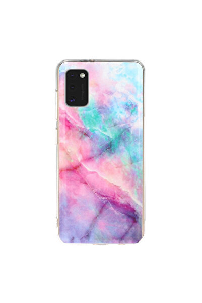 REDz Accessories Carcasă compatibilă cu Samsung A41 modelul Marble Nebula, rezistentă la șocuri, multicoloră