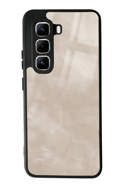 Spoyi غلاف هاتف لامع بتصميم رخامي وقهوة الحليب لهاتف Infinix Hot 50 Pro