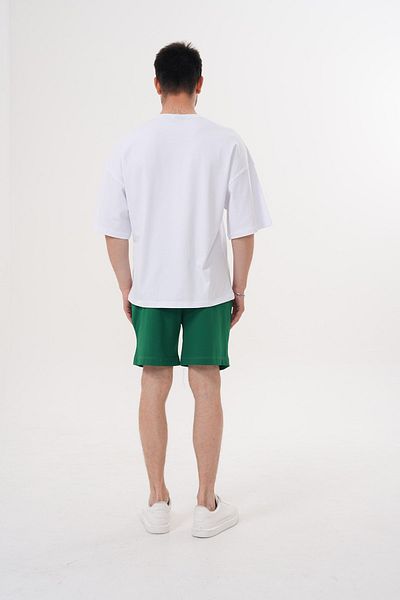 ACTIVE MODA - Men's Cotton Tshirt - Shorts 2-Piece Set with Laces Large Size Colorful