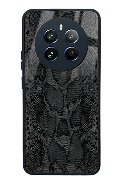 Spoyi Oppo Realme 12 Pro Plus Yılan Derisi Tasarımlı Glossy Telefon Kılıfı