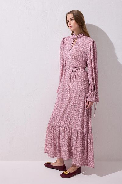KADRİYE BAŞTÜRK Rochie lungă Lou Viscose Dusty Rose