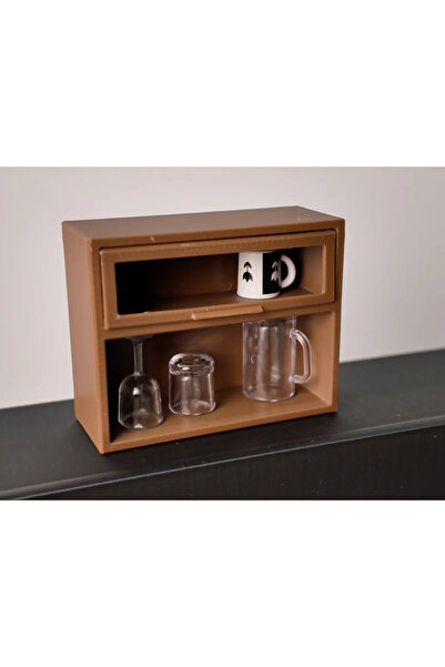 CharmFancy 1/12 Ölçek Fincan Rafı Minyatür Diorama Eşya Aksesuar