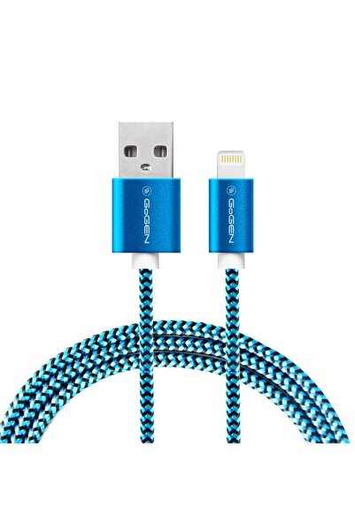 Gogen Cablu de incarcare si transfer de date GoGEN, USB la Lightning, 1 metru, impletitura textila
