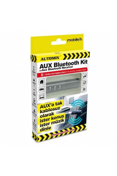 BTM OTOMOTİV AUX Bluetooth Kit Dönüştürücü AUX'a Tak Kablosuz Olarak İster Konuş İster Müzik Dinle
