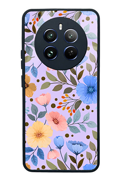 Spoyi Oppo Realme 12 Pro Glossy Phone Case with Flower Garden Design