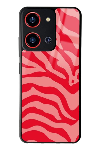 Spoyi غلاف هاتف لامع بتصميم حمار وحشي أحمر من Reeder S19 Max Pro S Zoom