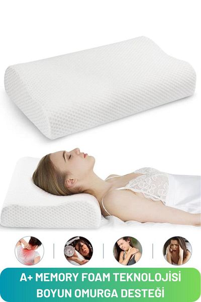 Lord Mountain Orthopedic Visco Pillow with Neck Support Neck Straightening Pillow