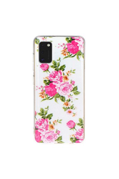 REDz Accessories Case Compatible with Samsung A41 Roses model, Phosphorescent, Shockproof Multicolor