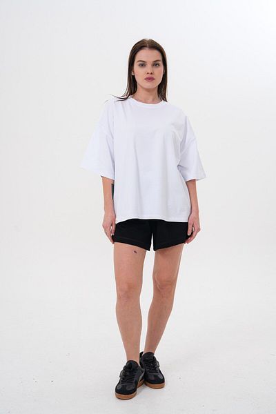 JANSO GROUP -Women's Cotton Tshirt - Shorts 2-Piece Suit with Laces Large Size