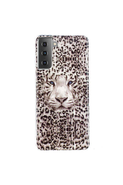 REDz Accessories Силиконов калъф, съвместим с Samsung S21, фосфоресциращ леоп...