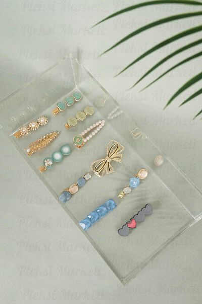 Pleksi Marketi Plexi Transparent Box Organizer 30x15x 10 Cm --1 Piece--