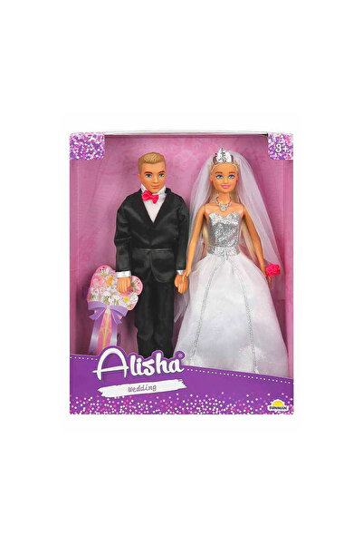 Sunman ALİSHA WEDDİNG GELİN VE DAMAT BEBEK SETİ 29 CM 3+