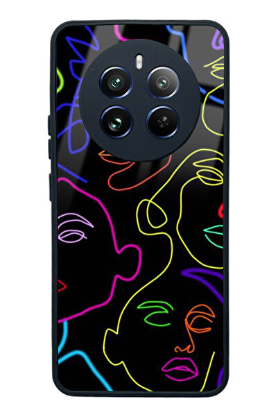 Spoyi Oppo Realme 12 Pro Neon Silhouette Design Glossy Phone Case