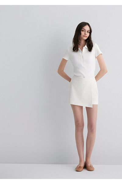 Mavi Ecru Short Skirt 1410191 -70057