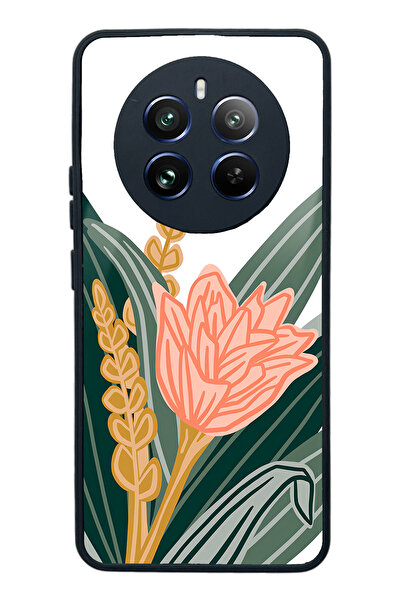 Spoyi Oppo Realme 12 Pro White Carnation Design Glossy Phone Case