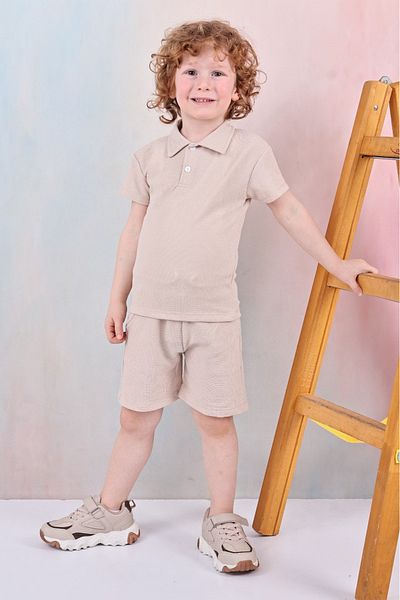 LİLLYPİCCA Boy's Polo Neck T-Shirt Shorts Suit
