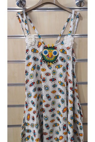 Park Moda Φόρεμα με κεντημένο σχέδιο με κορδόνια