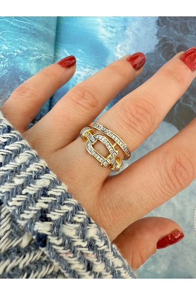 Pinery Jewels Vip Series - Zircon Stone Bottom Adjustable Women's Ring