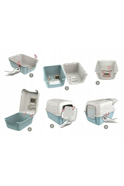 Roto Roto Cat Litter Box with Filter Scoop