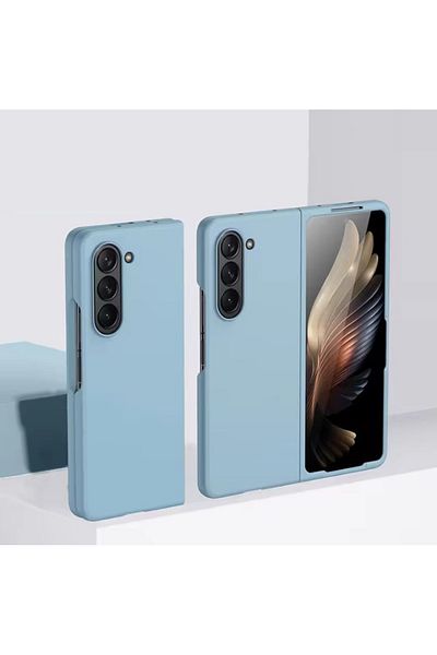 REDz Accessories Carcasă de protecție rezistentă la șocuri, ultra-subțire pentru Samsung Galaxy Z Fold 5, protecție completă, albastru deschis