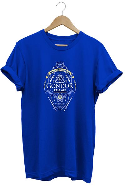 remonz Μπλουζάκι Lord of the Rings Gondor Ale με στάμπα 100% βαμβάκι με κανονική εφαρμογή με λαιμόκοψη