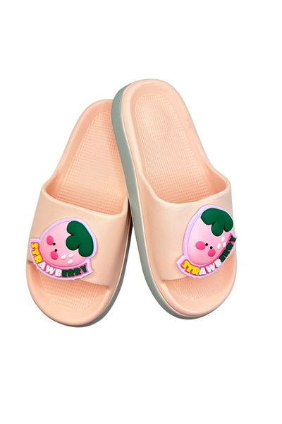 TECOS Papuci de plaja pentru dama, Tecos®, marime 36-37, ultra usori, 3D căpșuni, roz, 23.5 centimetri