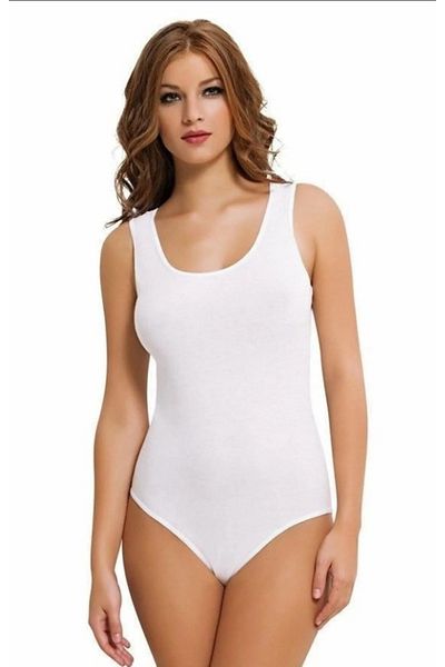 Leur Home Women's Wide Strap Cotton Bodysuit / Bodysuit