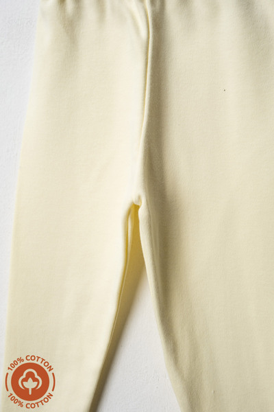 Miniel Unisex Baby 100% Organic Cotton Combed Cotton Baby Trousers Single Bottom Leggings Model