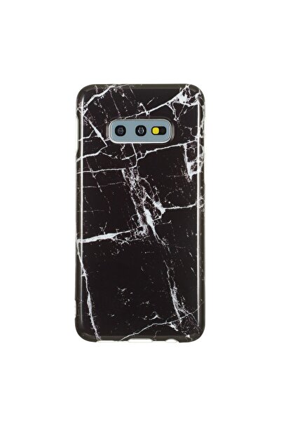 REDz Accessories Husă de protecție, model Black Marble, compatibilă cu Samsung S10e, material TPU semi-moale, modernă