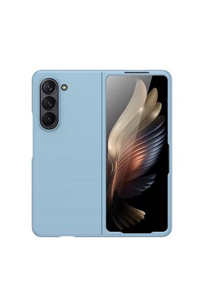 REDz Accessories Carcasă de protecție rezistentă la șocuri, ultra-subțire pentru Samsung Galaxy Z Fold 5, protecție completă, albastru deschis