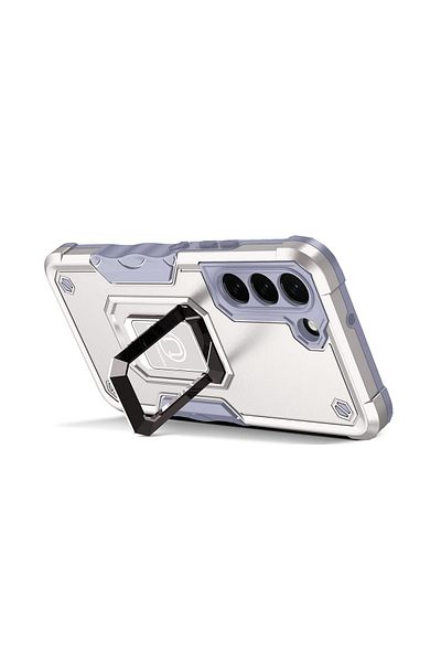 REDz Accessories Husă cu inel de susținere, Grip Armor, Magsafe, compatibilă cu Samsung A14 4G/5G, rezistentă la șocuri, albă