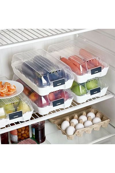 Dünya Plasik Locked Refrigerator Organizer Box 6 Lt (1 Piece)