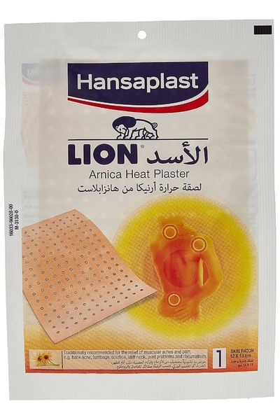 Hansaplast Lion Arnica Heat Plaster with Arnica Flower Extract, for the Relief of Aches and Pains, L