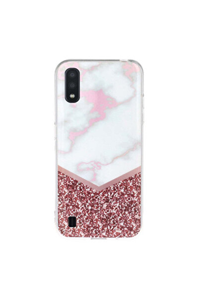 REDz Accessories Carcasă compatibilă cu Samsung A01 Marble Fusion, silicon, T...