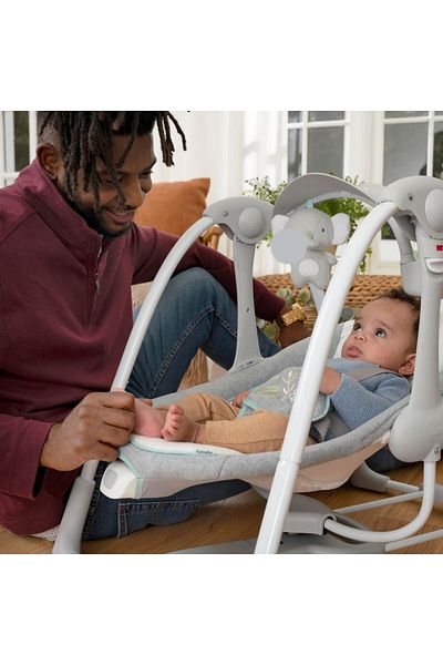 Ingenuity PowerAdapt ConvertMe Swing-2-Seat - Swell (Ages 0-9 months or up to 20 lbs)