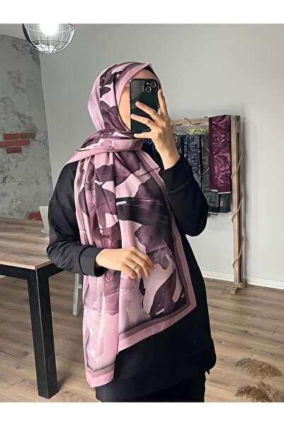 Merwiss Μαλακό σάλι λεβάντας με μοτίβο Lotus