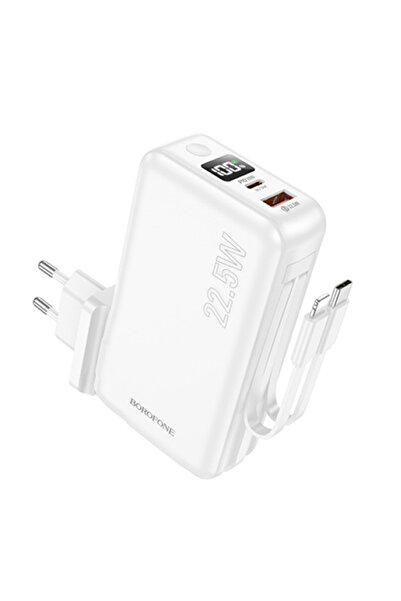 Borofone 10000mAh Powerbank, Avrupa ve Amerika Adaptörlü Güç Bankası iPhone i...