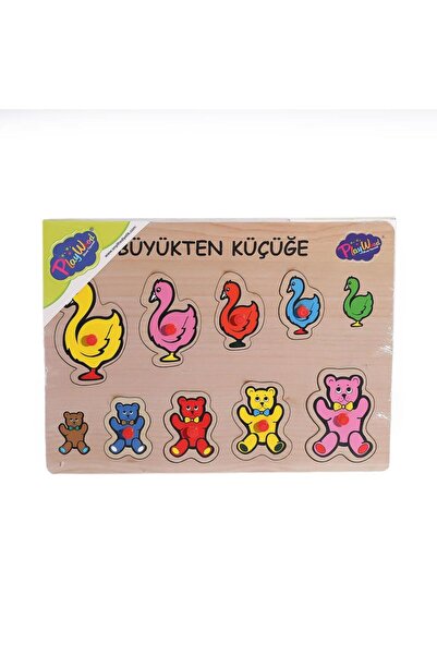 NW NessiWorld 131-132 Ony Wooden Puzzle with Holder, from Large to Small -Onyıl
