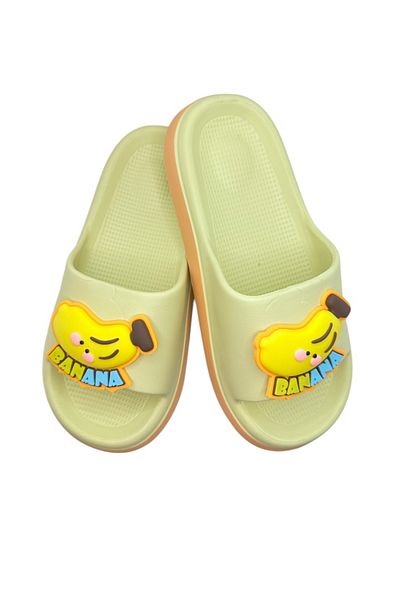 TECOS Women's Beach Slippers, ®, Size 38-39, Ultra Light, 3d Banana, Green, 24.5 Centimeters