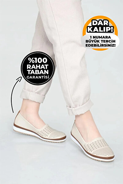 CARLA BELLA Nefes Alır Ortapedik Taban Bej Kadın Ayakkabı 512