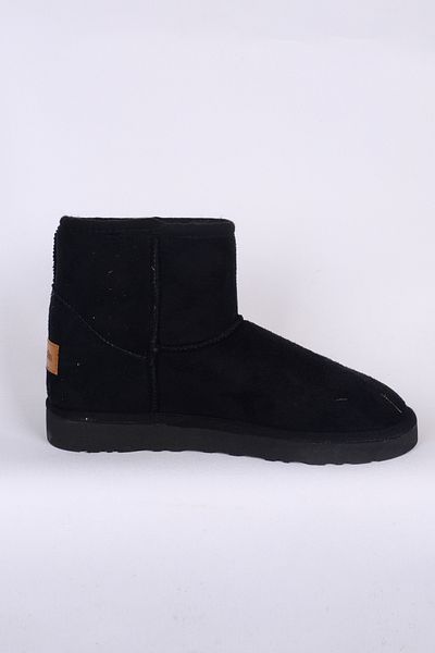 Pierre Cardin 52127 Flat Sole Wool Inside and Outer Stitching Visual Suede Black Women's Winter Boots