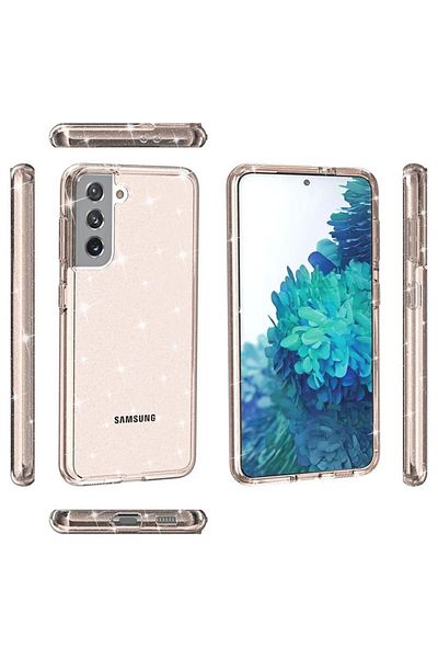 REDz Accessories Sparkle Armor Case, Glitter, Compatible with Samsung A54, Shockproof, Full Protection, Rose-gold